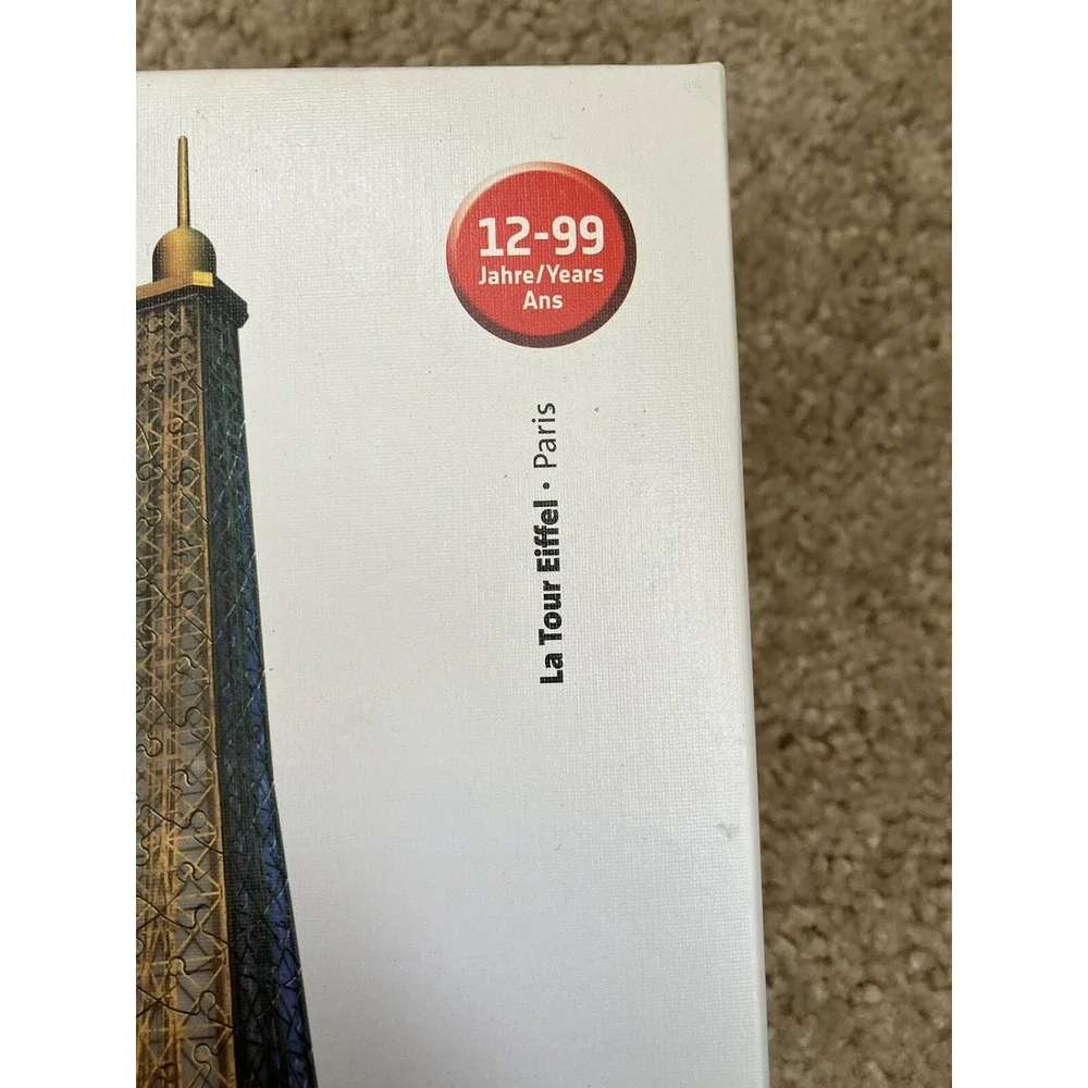 Ravensburger La Tour Eiffel Tower Paris 3D Puzzle 216 Pieces BOX Directions